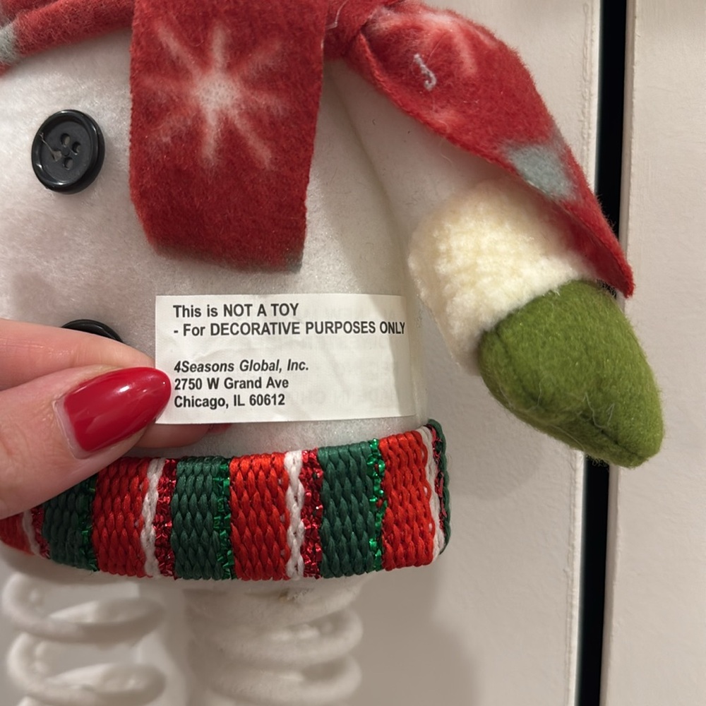 Decorative Holiday Winter Snowman Door Hanger - Picture 3 of 5